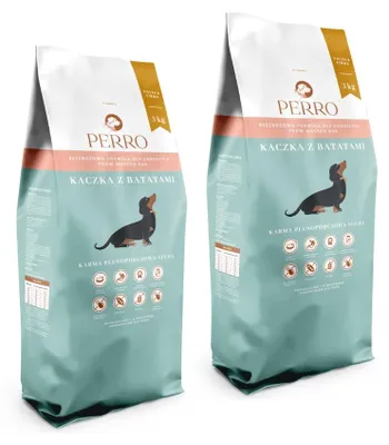 Produktbild von PERRO Ente mit Süßkartoffeln für kleine Erwachsene 2x3kg