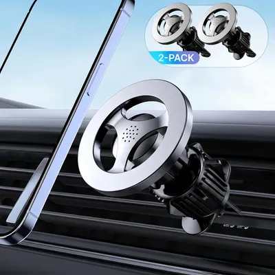 Produktbild von Handyhalterung Auto Lüftung MagSafe – magnetische KFZ Halterung für iPhone & Samsung, 360° drehbar – Doppelpack