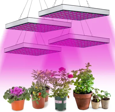 Obrázok produktu pre Jopassy 4PCS LED lampa na rastliny, 15W s 225 červenými a modrými LED diódami na osvetlenie rastlín, LED pestovateľská lampa, pestovateľské lampy pre izbové rastliny, kvety v záhrade