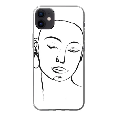 Produktbild von MuchoWow® Handyhülle Schutzhülle Hülle für iPhone 12 mini Frau - Gesicht - Porträt Silikon Softcase Handy Hülle - Bild