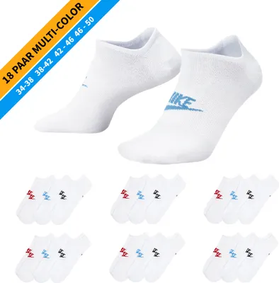 Produktbild von NIKE Socken - Farbe: 18 Paar Multi-Color Sneaker Socken - Größe: 42-46