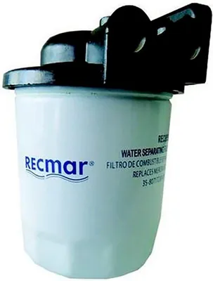 Obrázek produktu pro Palivový filtr Recmar 10 mikronů s držákem, modrý, 1/4" modrý, 1/4"