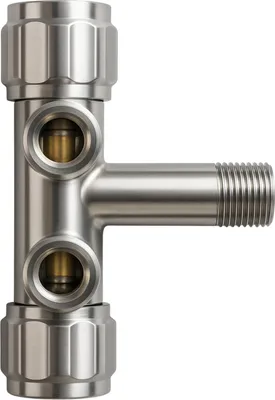 Produktbild von Balneo| Eckventil 3-Wege-Eckventil Edelstahl INOX silber 1/2 x 1/2 x 1/2 | Dreiwegeventil Eckventil mit drei Anschlüssen