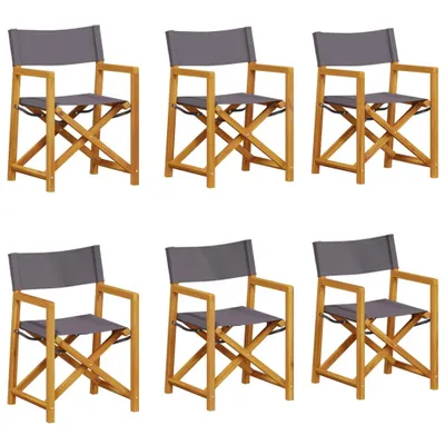 Produktbild von Klappbare Gartenstühle 6 Stk. Dunkelgrau Stoff