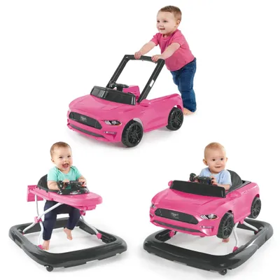 Obrázek produktu pro BRIGHT STARTS Chodítko 3v1 Ford Mustang Pink 6 m+, do 11 kg