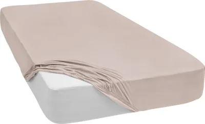 Produktbild von Spannbettlaken Jersey Spannbetttuch 100% Baumwolle Bettlaken Spannbettuch Laken 28 Farben, Größe:70 x 140 cm, Farbe:Beige