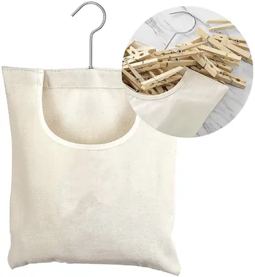 Produktbild von Wäscheklammerbeutel, Khaki, tragbar, praktisch, platzsparend, zum Aufhängen, Wäscheklammern, Organizer, waschbar, für Schlafzimmer, Badezimmer