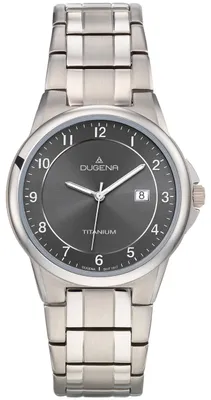 Produktbild von Dugena Herren-Uhr Gent Anthrazit Analog Quarz Titan-Armband 4460513