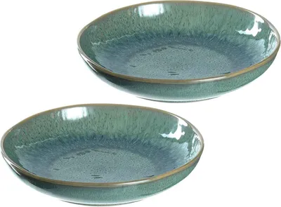 Produktbild von Leonardo MATERA Keramikteller 20,7 cm tief grün 2er Set
