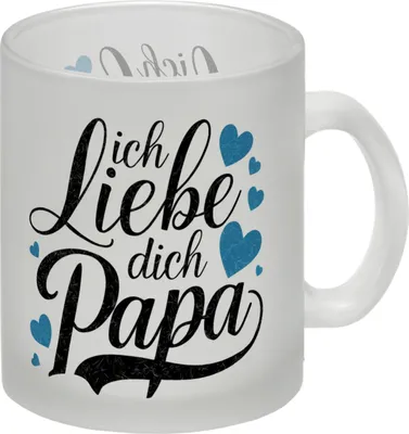 Produktbild von Ich Liebe Dich Papa Glas Tasse