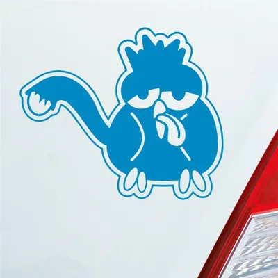 Produktbild von Auto Aufkleber Comic crazy Henne Tuning 12x10 cm Hellblau Sticker Heckscheibenaufkleber