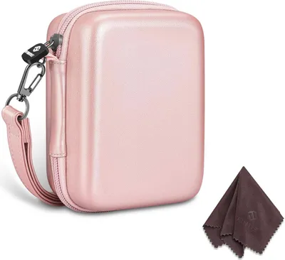 Produktbild von Fintie Tasche für Fujifilm Instax Mini LiPlay Hybrid Sofortbildkamera - Premium Kunstleder beschichtete Starke Hartschalen Kamera Tragen Fall Tragetasche, Roségold