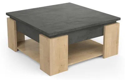Image de Table d'appoint Demeyere AUSTIN, chêne, 80x80x37.2cm