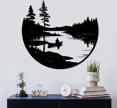 Immagine prodotto di Wallity, Solo, accessorio decorativo da parete in metallo, nero, 100 % METALLO, 54 x 60 cm