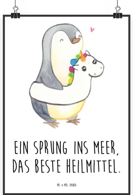 Produktbild von Mr. & Mrs. Panda Bild Sommermeerheilkraft DIN A0 - Weiß - Geschenk, Plakat, Gemütlichkeit, Strandurlaub, Urlaub Am Meer, Lebensfreude, Sommerferien, Küste, Wanddeko
