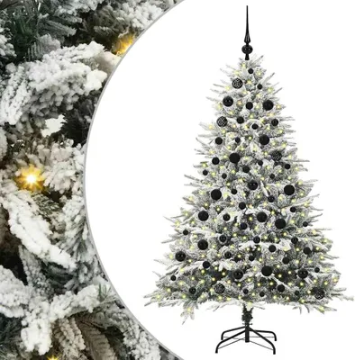Produktbild von vidaXL Künstlicher vorbeleuchteter Weihnachtsbaum mit Kugelset Grün