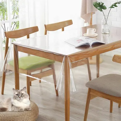 Produktbild von Tischdecke Transparent Wasserdicht Ölbeständig 153 x 259 cm PVC