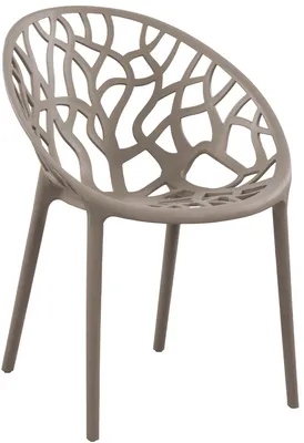 Produktbild von CLP Gartenstuhl Hope mit Lehne stapelbar wetterfest UV-beständig bis 150 kg taupe