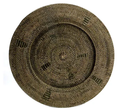Immagine prodotto di Bazar Bizar Decorazione da parete in rattan nero e marrone 80x80x5cm