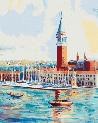Produktbild von Zuty - Malen nach Zahlen - DIE INSEL SAN GIORGIO IN VENEDIG, 40x50 cm, mit Keilrahmen (bereits gespannt)