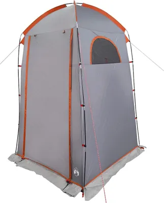 Immagine prodotto di vidaXL Tenda da doccia Grigio e arancione Impermeabile