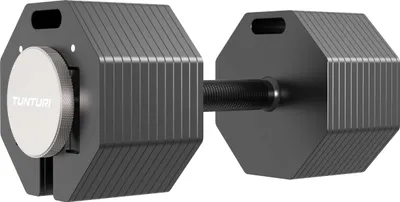 Produktbild von Tunturi Rapid Verstellbare Kurzhantel – Einzelsatz 53 kg – Verstellbar von 4 bis 53 kg – 25 Hanteln in einem – Gewichtset für das Homegym