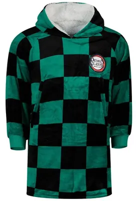 Productafbeelding van Halantex Slayer Demon Medium Fleece deken, groen. Groen, one size