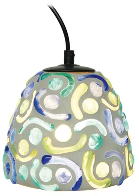 Image de Näve Leuchten Suspension MOSAIK avec E14 Suspension MOSAIK avec E14 - Suspension mosaïque **, lampe à suspendre en verre multicolore, douille E14