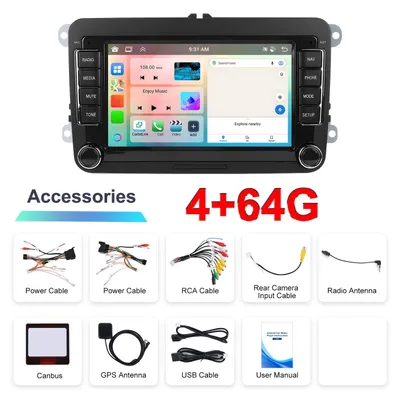 Produktbild von Multimediasystem für Fahrzeuge – Autoradio – Stereoanlage (Doppel-DIN) – Android-Infotainment-System – Navigationssystem