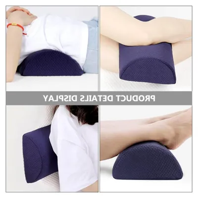 Produktbild von Beinkissen aus Memory Foam Halbgerollt Tragbares Stützkissen mit Abnehmbarem Bezug für Büro und Zuhause