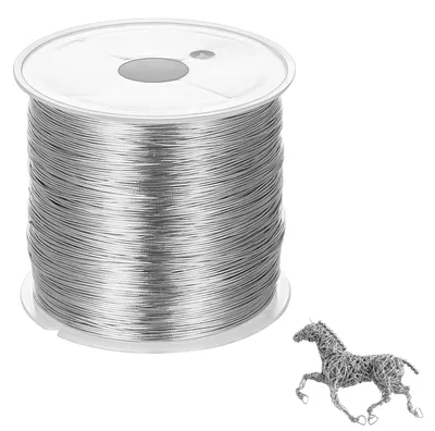 Basteldraht 0,4 mm x 100 m, Silber, Edelstahl, biegsam