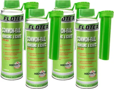 Produktbild von Flotex Diesel Common-Rail Reinigung & Schutz, 4 x 250ml Systemreiniger Additiv