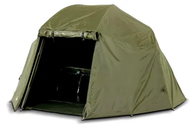 Produktbild von Überwurf für Wolf Schirmzelt - Winterskin Überzug für Brolly Angelzelt & Karpfenzelt - wetterfeste Schutzplane mit 10.000 mm Wassersäule - inkl. Tragetasche - (nur Überwurf)