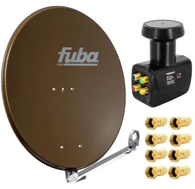 Produktbild von Fuba DAL 800 B Satellitenantenne Alu Braun LNB Quad 8x F-Stecker