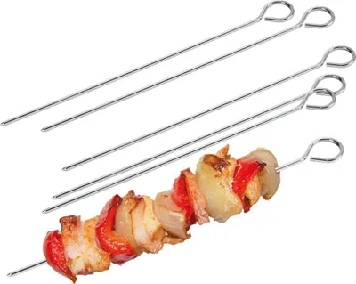 Image de Orion Broches à chachlyk Broches à viande Broches à barbecue 6 pièces