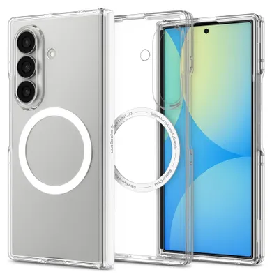 Immagine prodotto di Custodia posteriore Spigen Ultra Hybrid Pro MagFit per Samsung Galaxy Z Fold 8 - Trasparente / Bianco