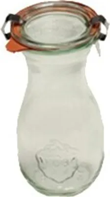 Produktbild von WECK Saftflasche 1/4L 4er-Tray inkl. Ringe und Klammern