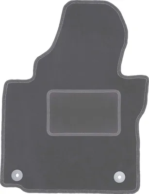Produktbild von Fahrerfußmatte Velours graphit passend für Volkswagen Touran I (2004-2010, Minivan) – mit Befestigungen – passgenau