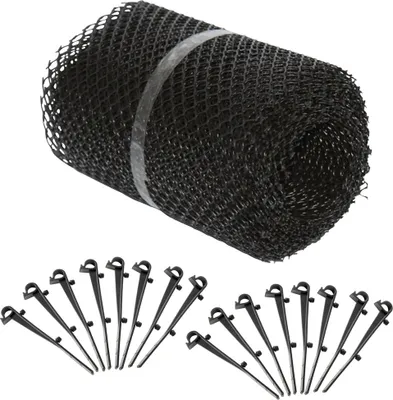 Produktbild von MONZANA® Dachrinnenschutz 12m inkl. 32 Befestigungsclips wetterfest Laubschutz Regenrinne Laubfang zuschneidbar schwarz