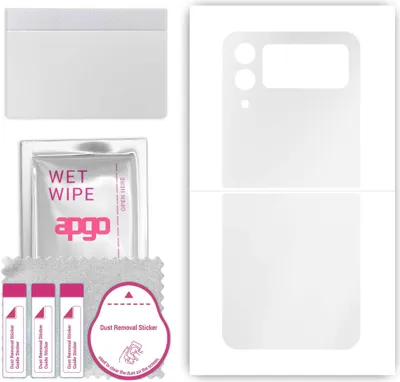 Produktbild von apgo Rückseite Schutzfolie, klar, kompatibel mit Samsung Galaxy Z Flip4, Hinten Hydrogel-Displayschutzfolie mit Positionierhilfe, kratzfest, einfache Montage
