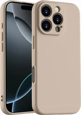 Produktbild von Hülle für iPhone 16 Pro Slim Liquid Silikon Gel Gummi Stoßfest Schutzhülle Khaki