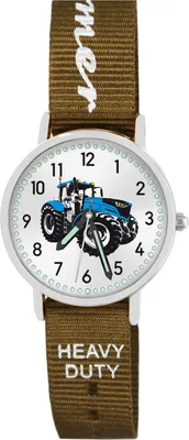 Produktbild von Kinder Armbanduhr Jungen Mädchen Traktor blau Trecker wasserdicht Farmer Armband