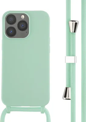 Image de imoshion Étui en silicone avec cordon pour l'Apple iPhone 13 Pro - Vert menthe