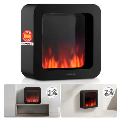 Imagen del producto de KAMINIO Chimenea eléctrica de mesa MIA XL: Chimenea eléctrica decorativa para mesa con efecto de llama 3D, batería de larga duración para uso portátil - Color, Imagen generada por IA