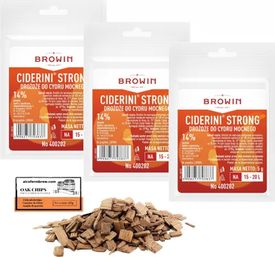 Produktbild von 3 x Hefe für Apfelwein – Ciderini STRONG 5g/20L, Hefe zur Apfelweingärung, Hefe für Apfel und Birne, Cider Hefe