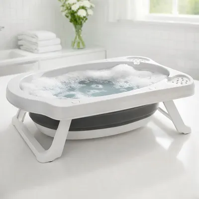 Produktbild von Babybadewanne Reisebadewanne Wanne Faltbar Anti Rutsch L80xB46xH24cm