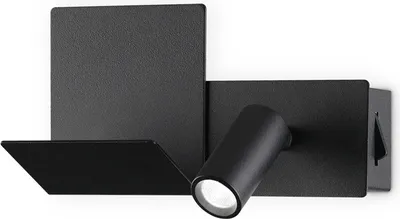 Produktbild von Moderne Wandleuchte Komodo-2 Metall Schwarz Led 4,5W 3000K Warmes Licht