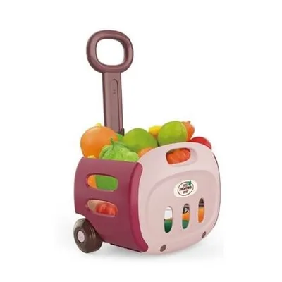 Image de Bavytoy chariot de courses avec accessoires rose