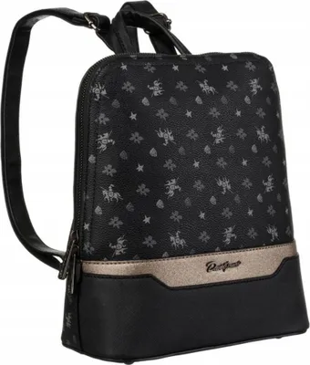 Produktbild von David Jones | Eleganter Damen-Rucksack, aus Ökoleder, Schwarz, 24x26.5x11.5 cm