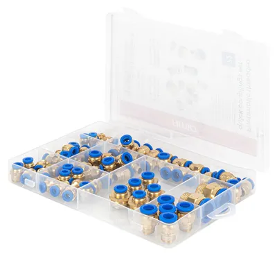 Obrázok produktu pre Sada závitových pneumatických rýchlospojok 4-16mm 72 ks AMIO-04922